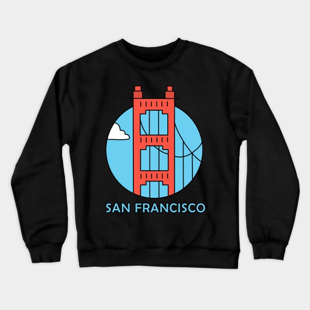 Golden Gate Bridge Crewneck Sweatshirt by valentinahramov